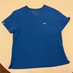 FIGS Technical Collection Royal Blue Scrub Top Womens sz M ✨NWOT✨